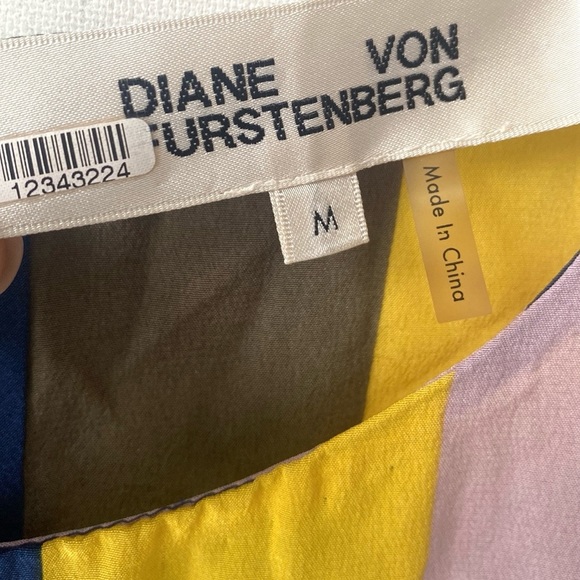 (A10) Diane von Furstenberg Sedona Sleeveless Tie-Front Silk Top Size M, GUC - Picture 5 of 12